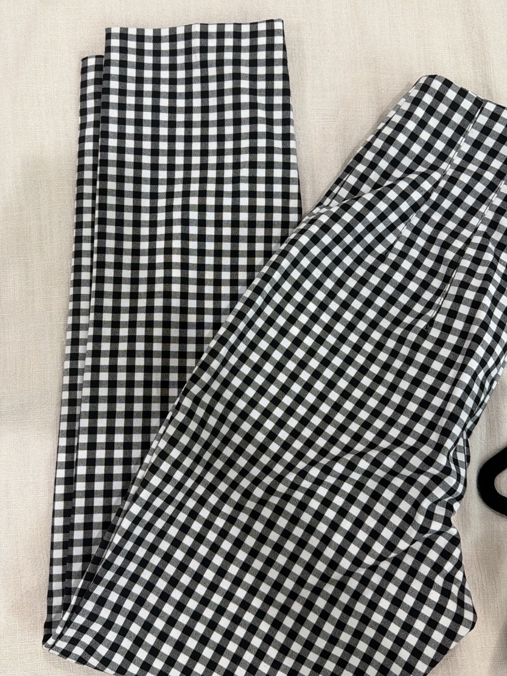 Black & White Gingham Zara trousers